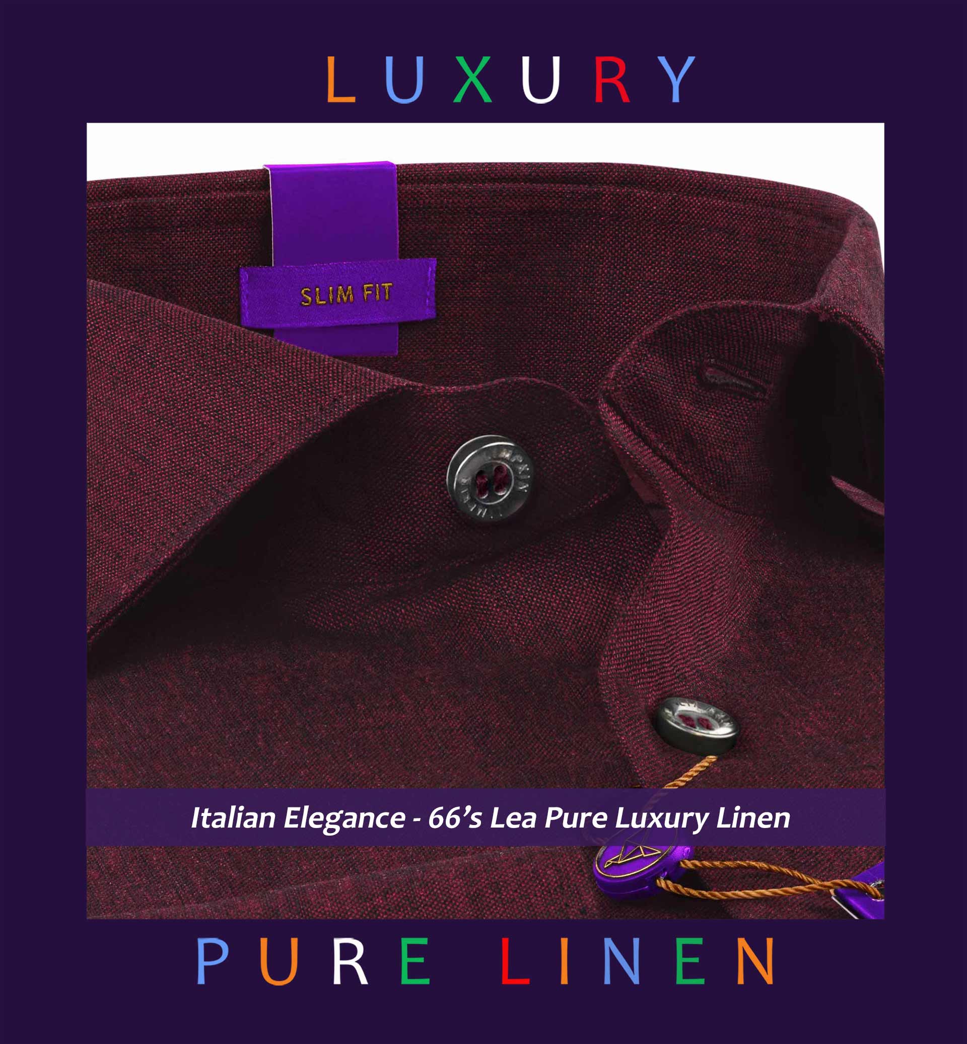 Huntington- Burgundy Solid Linen