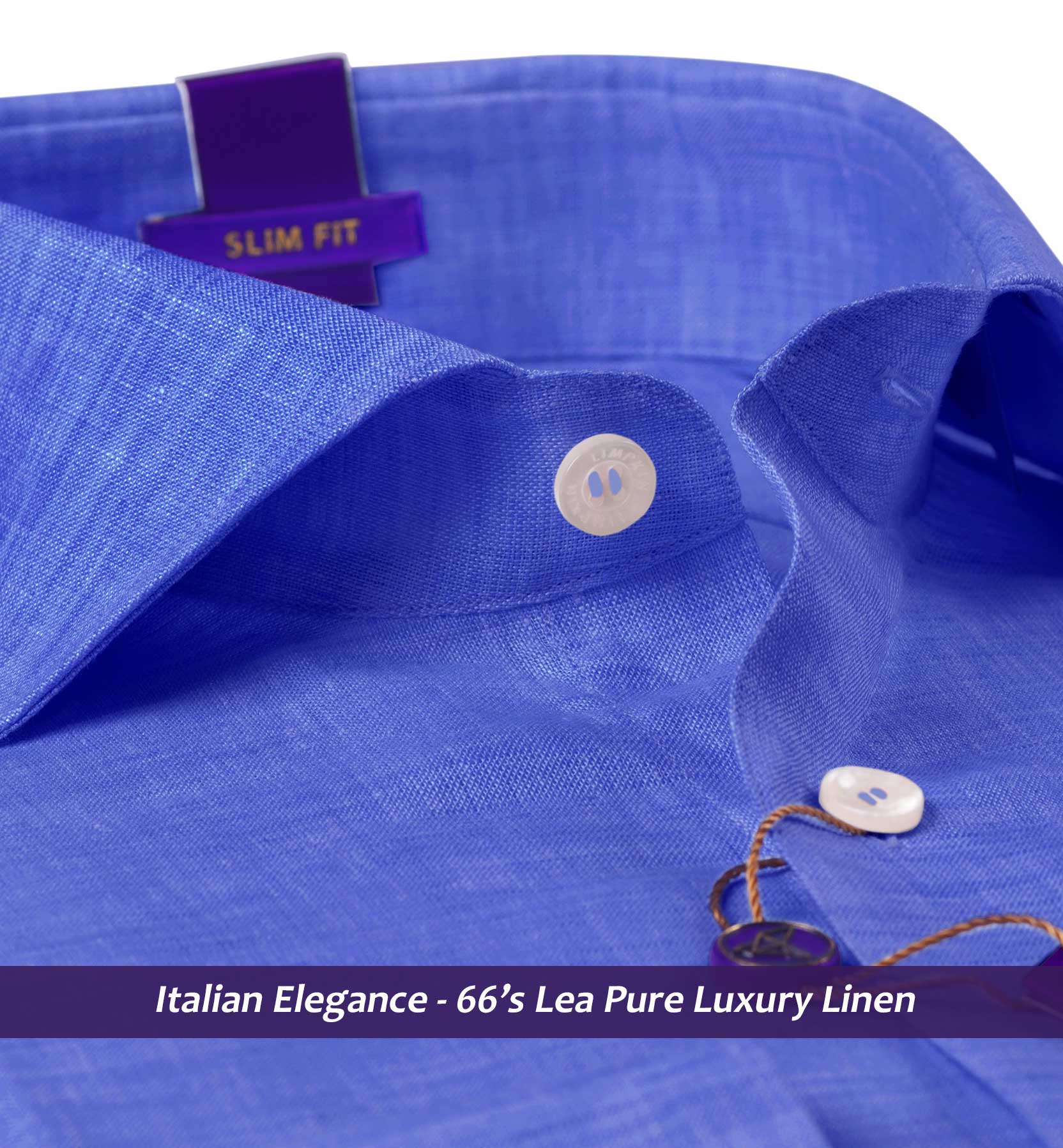 Florence- Cerulean Blue Solid Linen