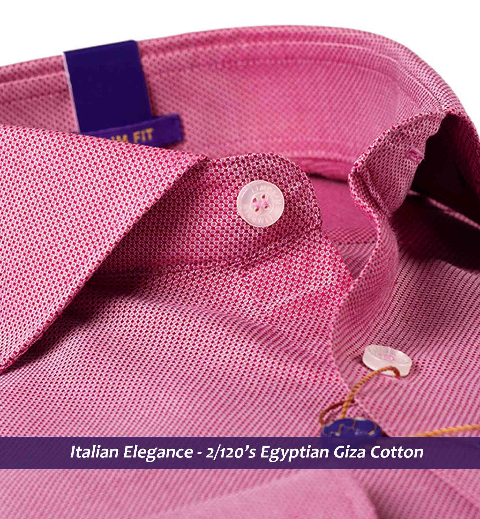 Milton- Best Formal Burgundy Structure- 2/120 Egyptian Giza Cotton