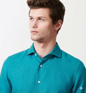 Girona- Turquoise Solid Linen