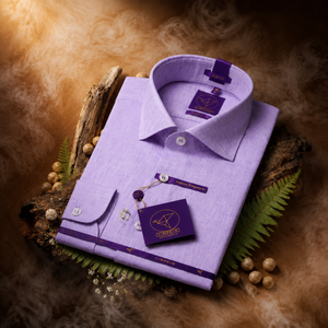 Tuscany- Periwinkle Lilac Solid Linen- 77's Lea Pure Luxury Linen- Delivery from 29th July