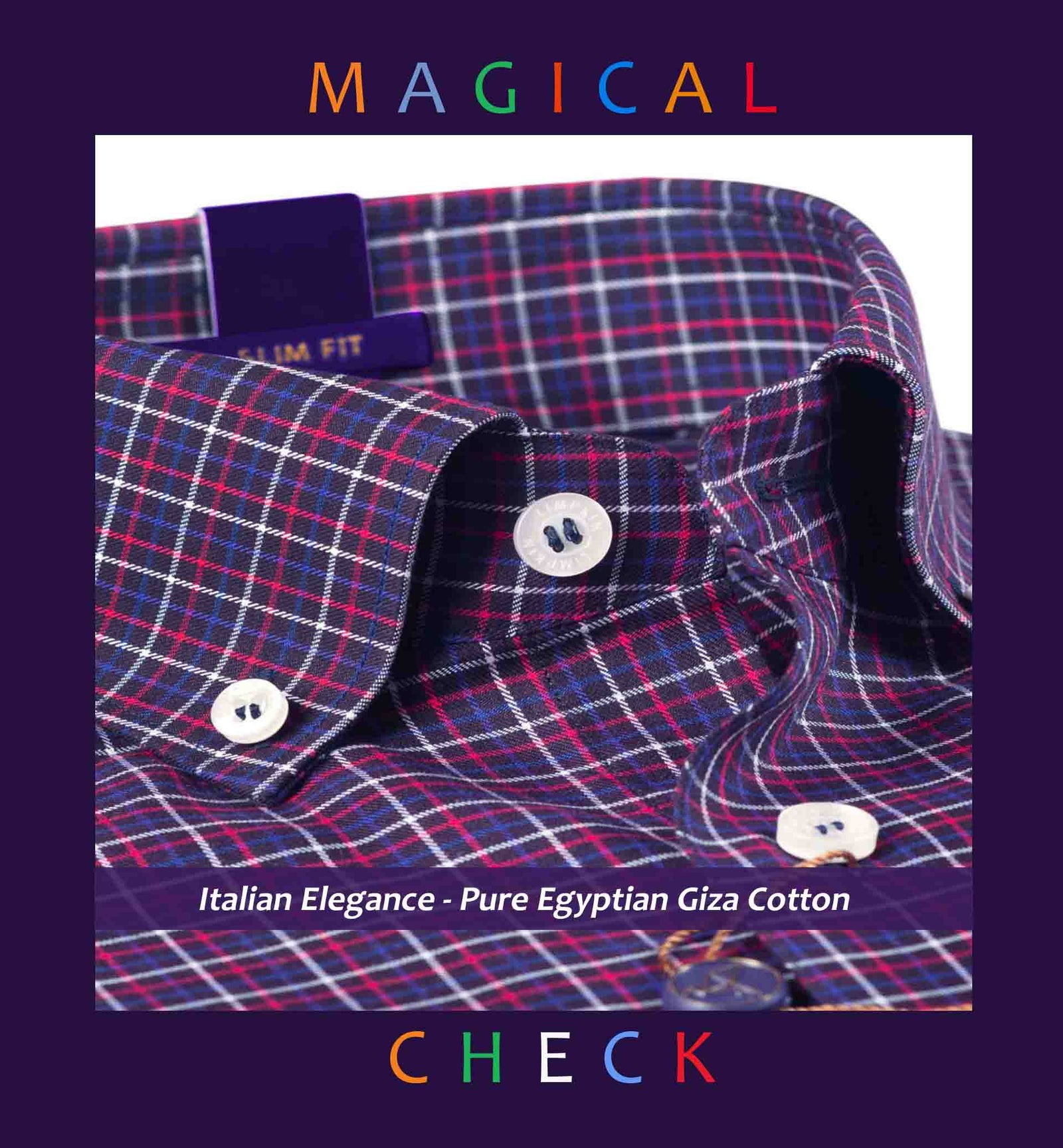 Sanibel- Navy & Burgundy Check