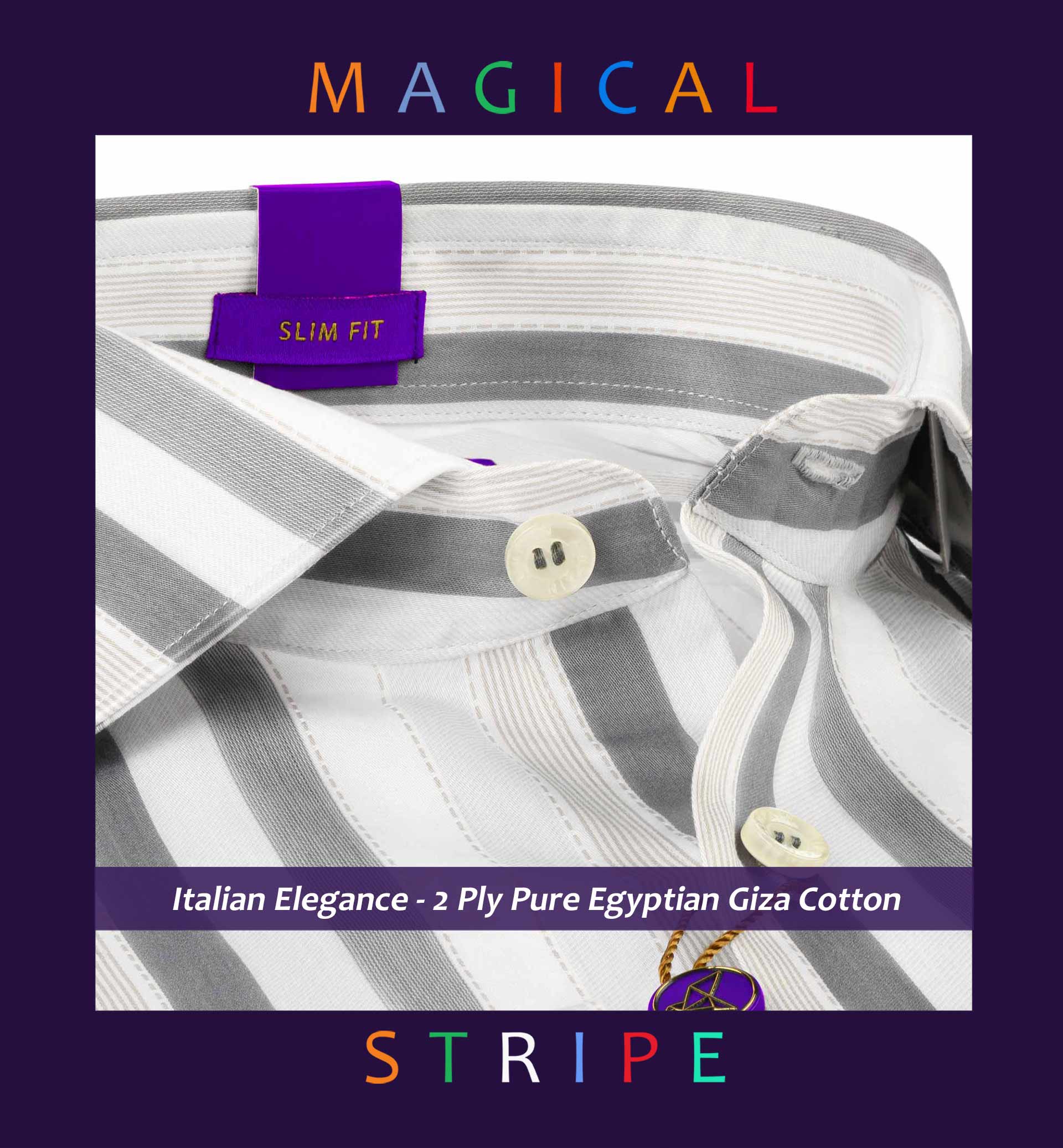 Denver- Anchor Grey & Beige Stripe