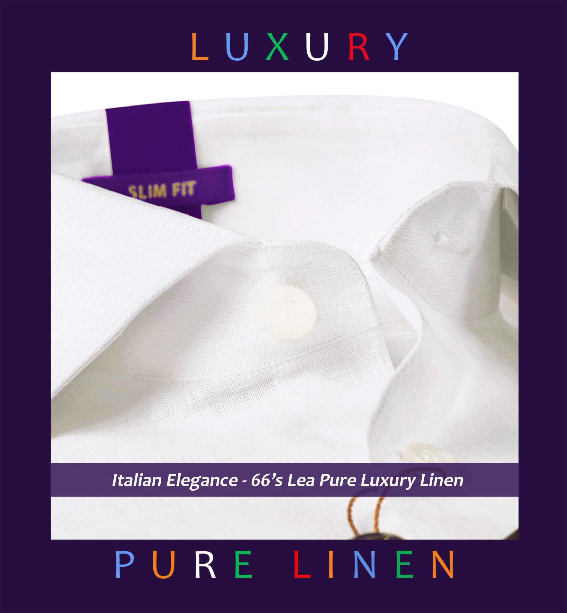 Ibiza- Ivory White Pure Linen- 66's Lea Pure Luxury Linen