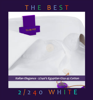 Helsinki- The Best Formal White- 2/240 Egyptian Giza 45 Cotton