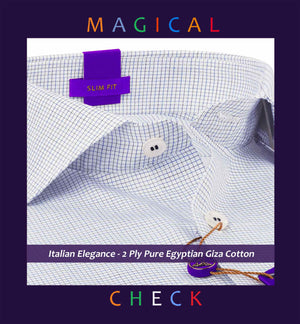 Petersburg- Navy & White Pin Check