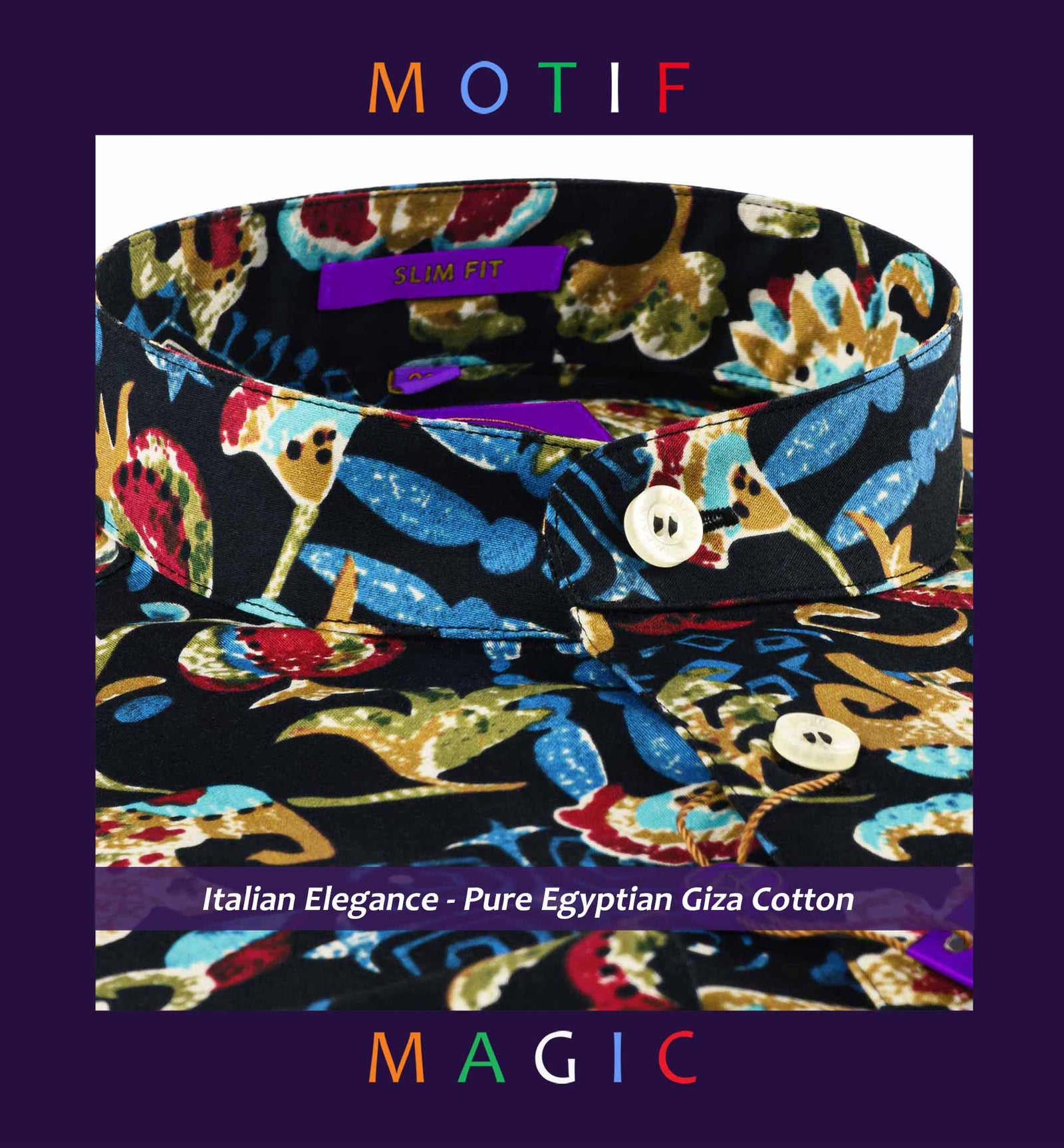 Sanibel- Navy & Beige Magical Print