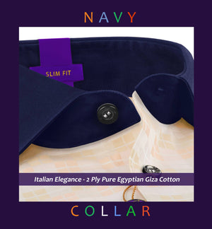 Montreux- Cantaloupe Orange Check- Navy Collar