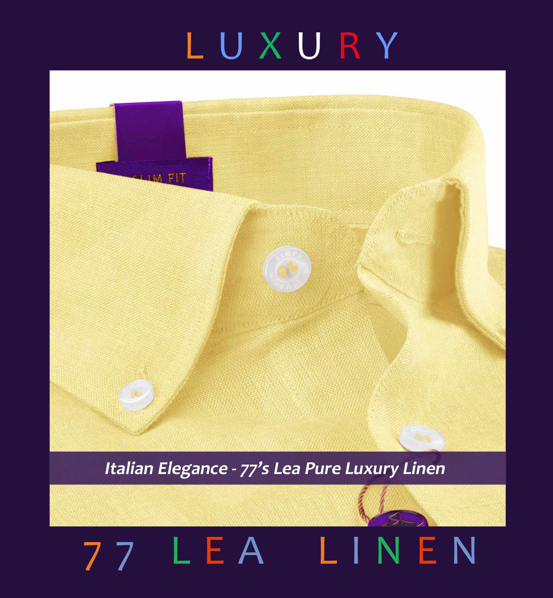 Moldova- Daffodil Yellow Linen- Button Down