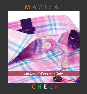Rochester- Daffodil Pink & Blue Check