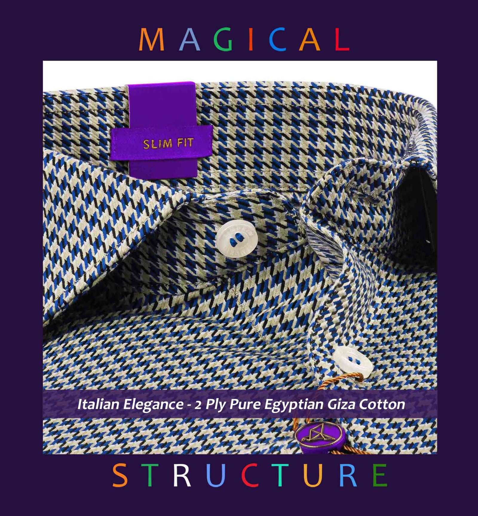 Cyprus- Royal Blue & Beige Structure