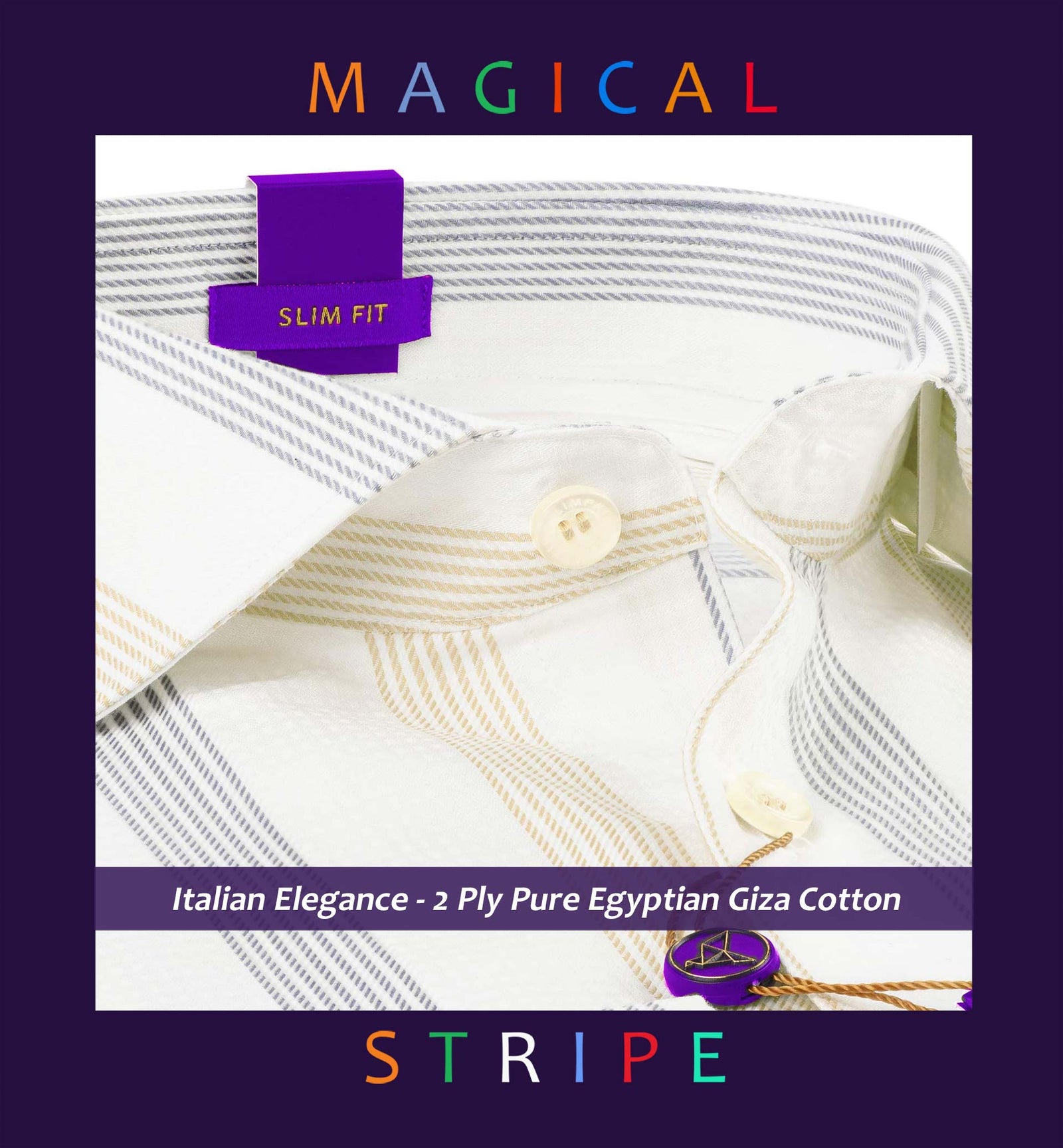 Leicester- Golden Beige & Flint Grey Stripe