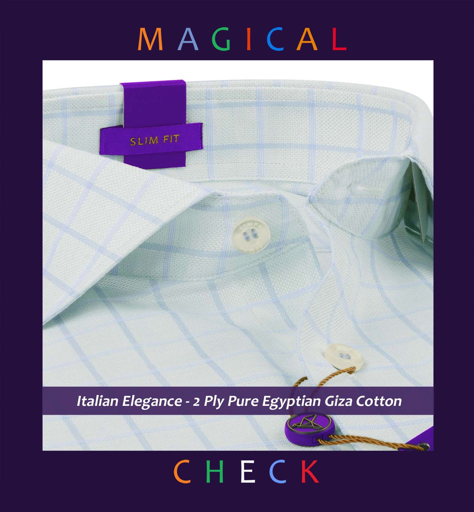 Cardiff- Mint Green & Azure Blue Check