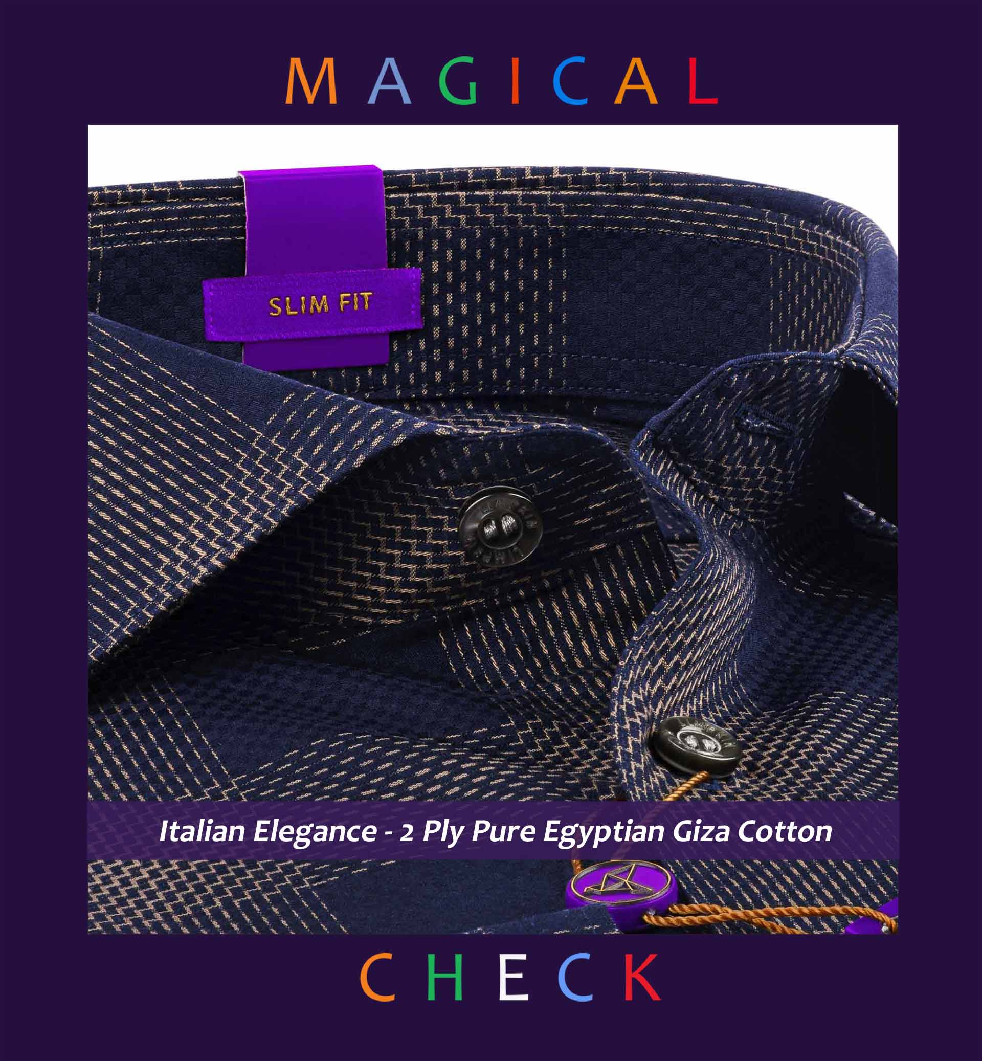 Segovia- Navy & Beige Magical Check