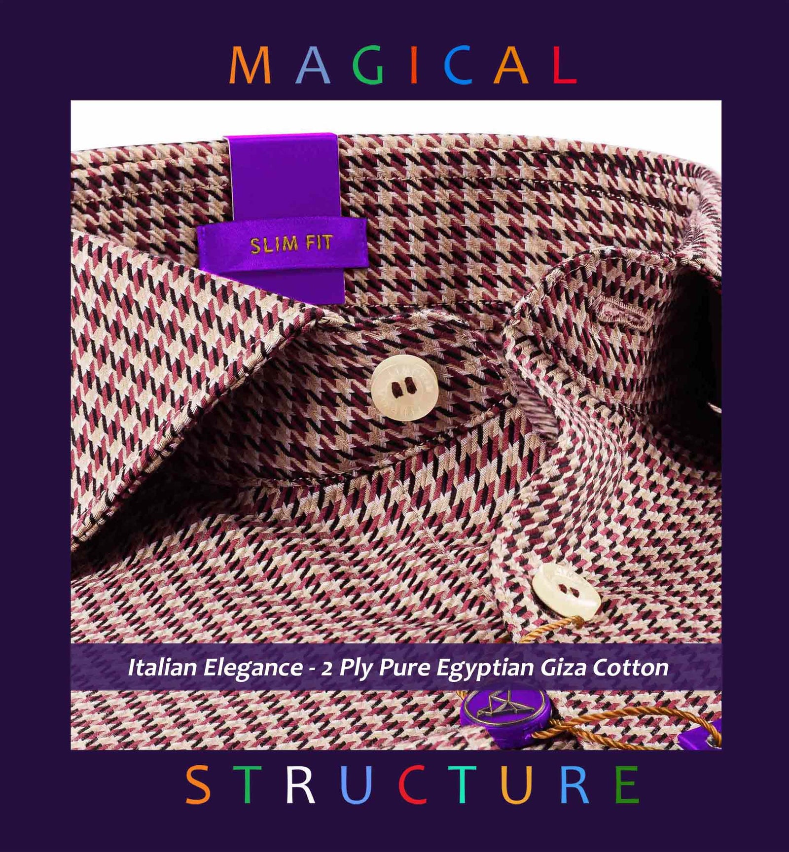 Ankara- Burgundy & Beige Structure