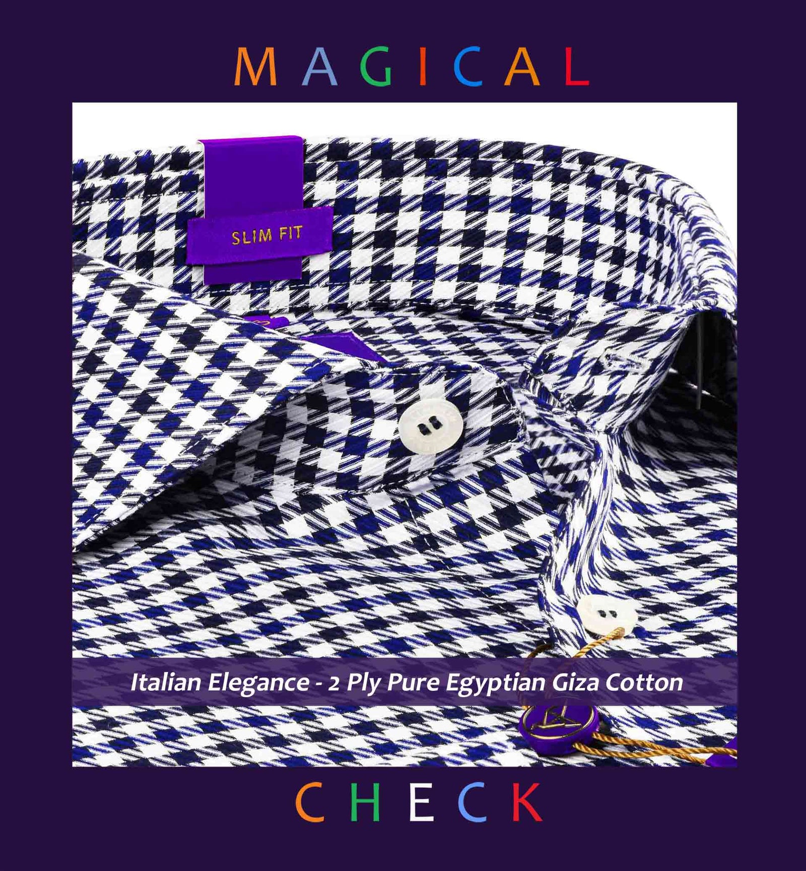 Cairoli- Navy & White Magical Check
