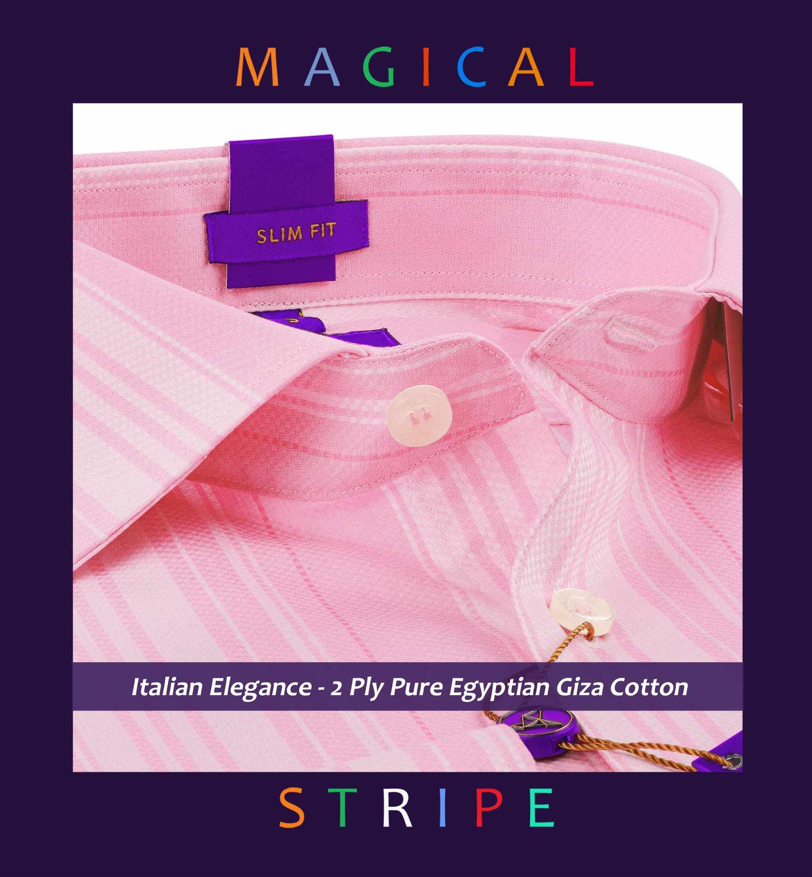 Rafina- Flamingo Pink Magical Stripe