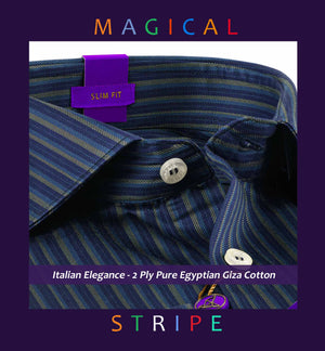 Sebastian- Navy & Beige Stripe