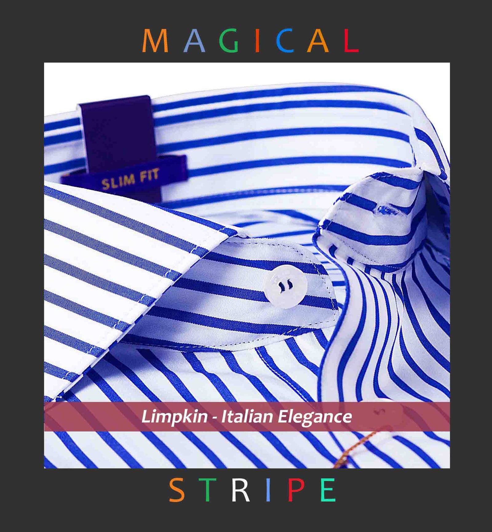 Brantford- Cobalt Blue & White Stripe