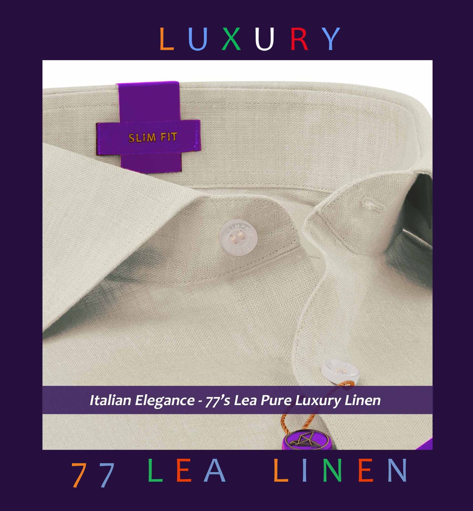 Artimide- Royal Beige Solid Linen- 77's Lea Pure Luxury Linen
