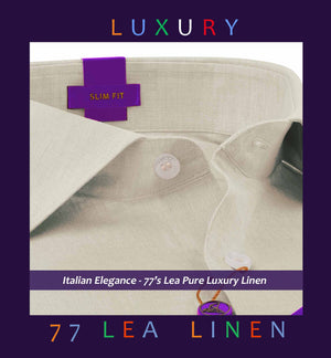 Artimide- Royal Beige Solid Linen- 77's Lea Pure Luxury Linen