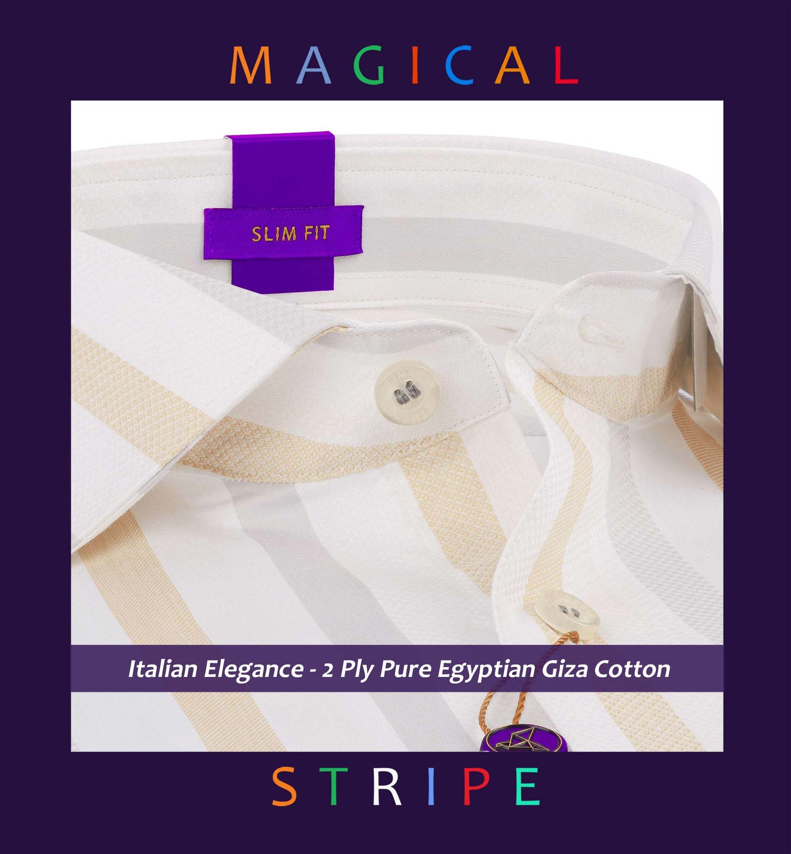 Denver- Glacier Grey & Beige Stripe