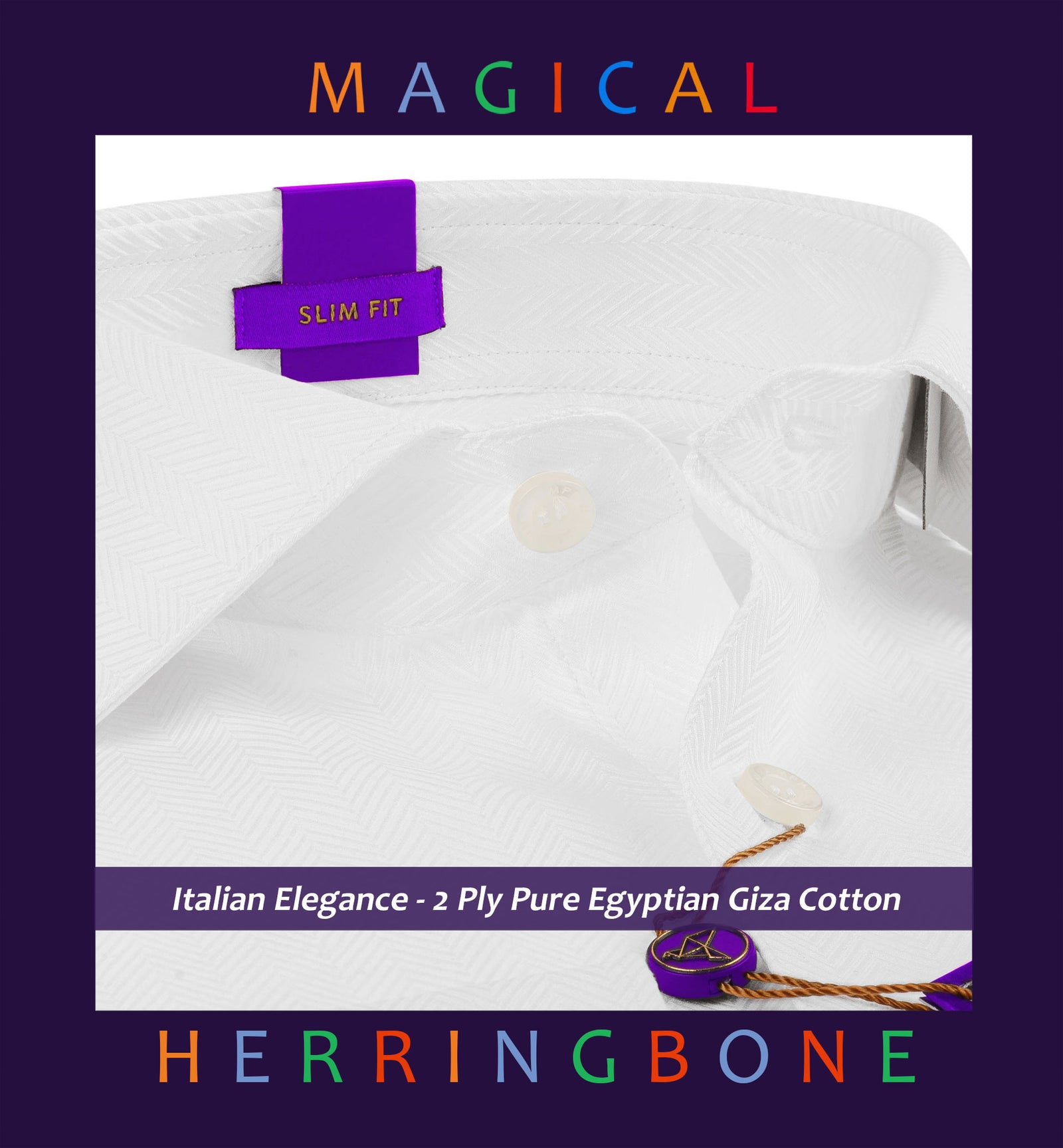 Napoli- The Best Formal White Herringbone