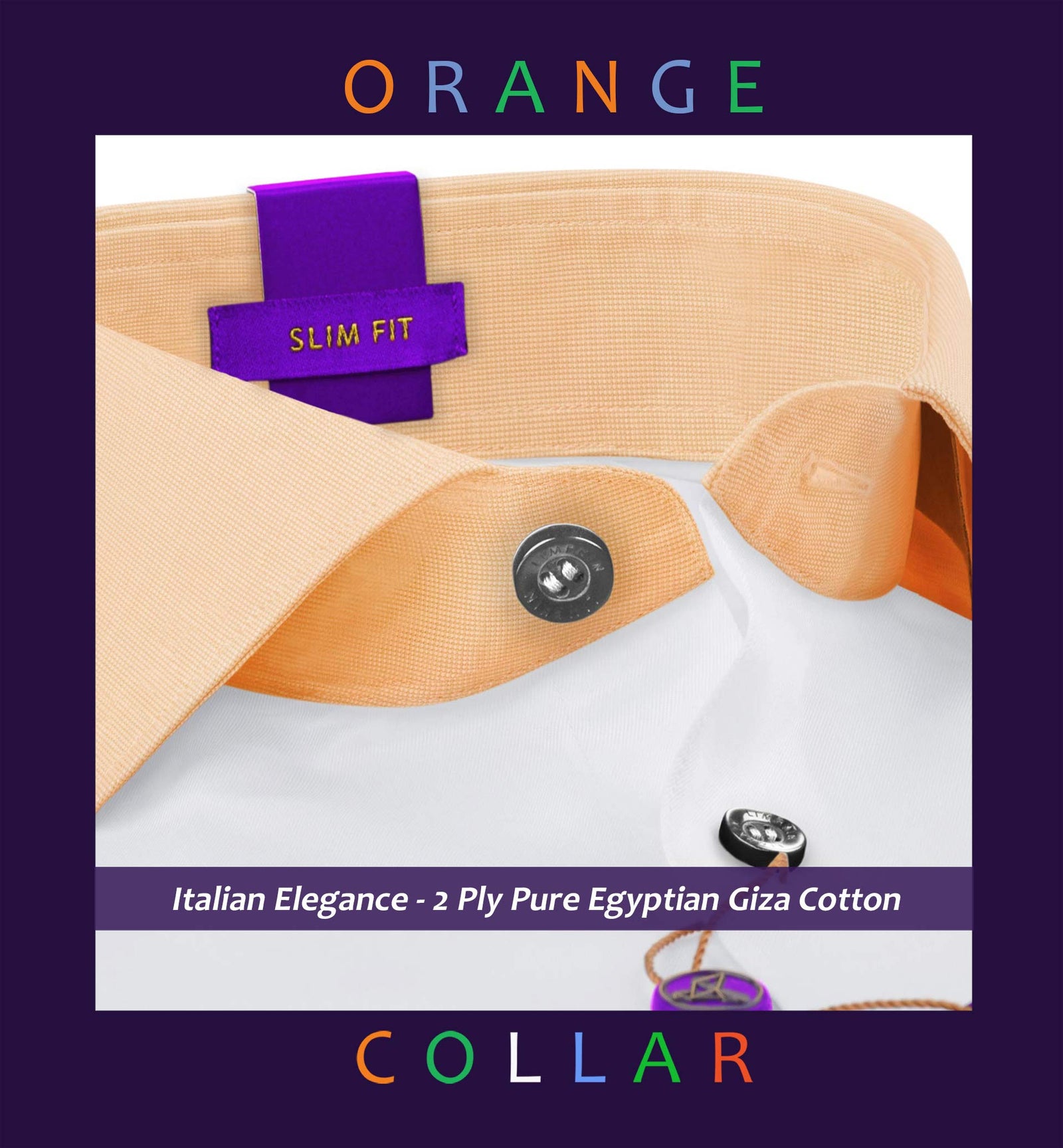 Sebastian- The Best White- Orange Collar