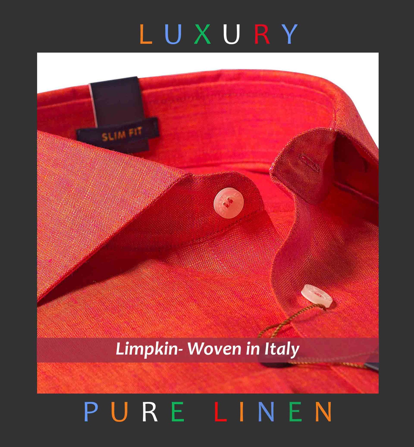 Sardinia- Coral Red Solid Linen