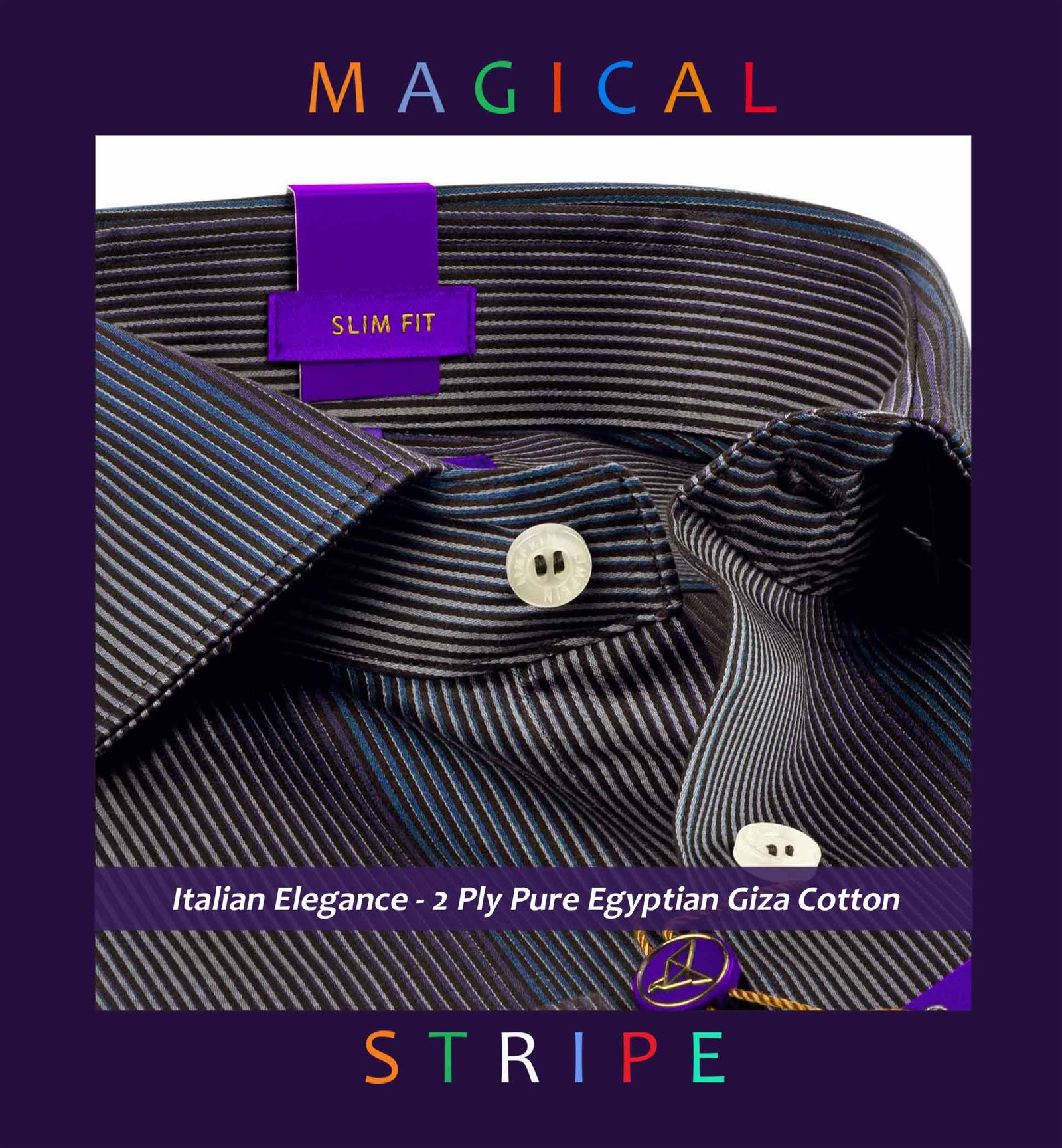 Nostrand- Burgundy & Teal Stripe