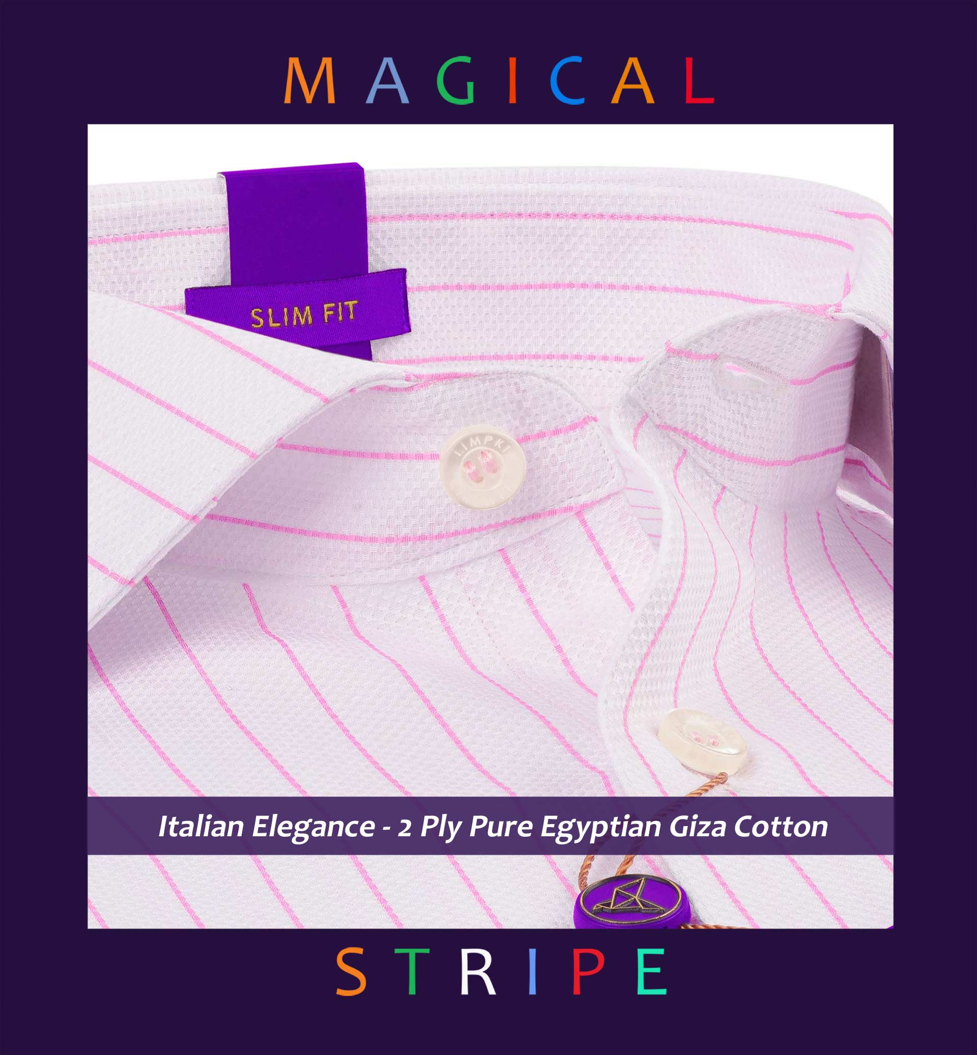 Westminster- Flamingo Pink & White Stripe