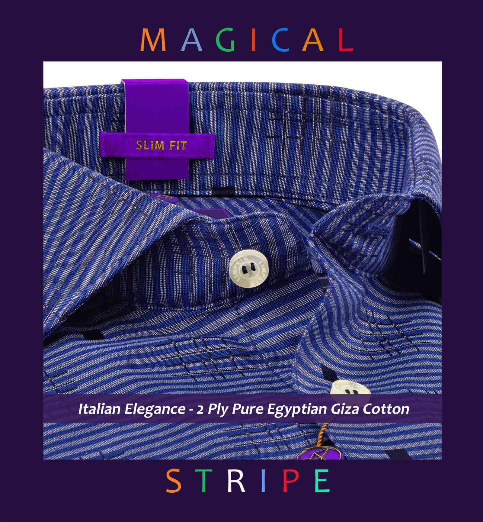 Surrey- Royal Blue Horizontal Stripe