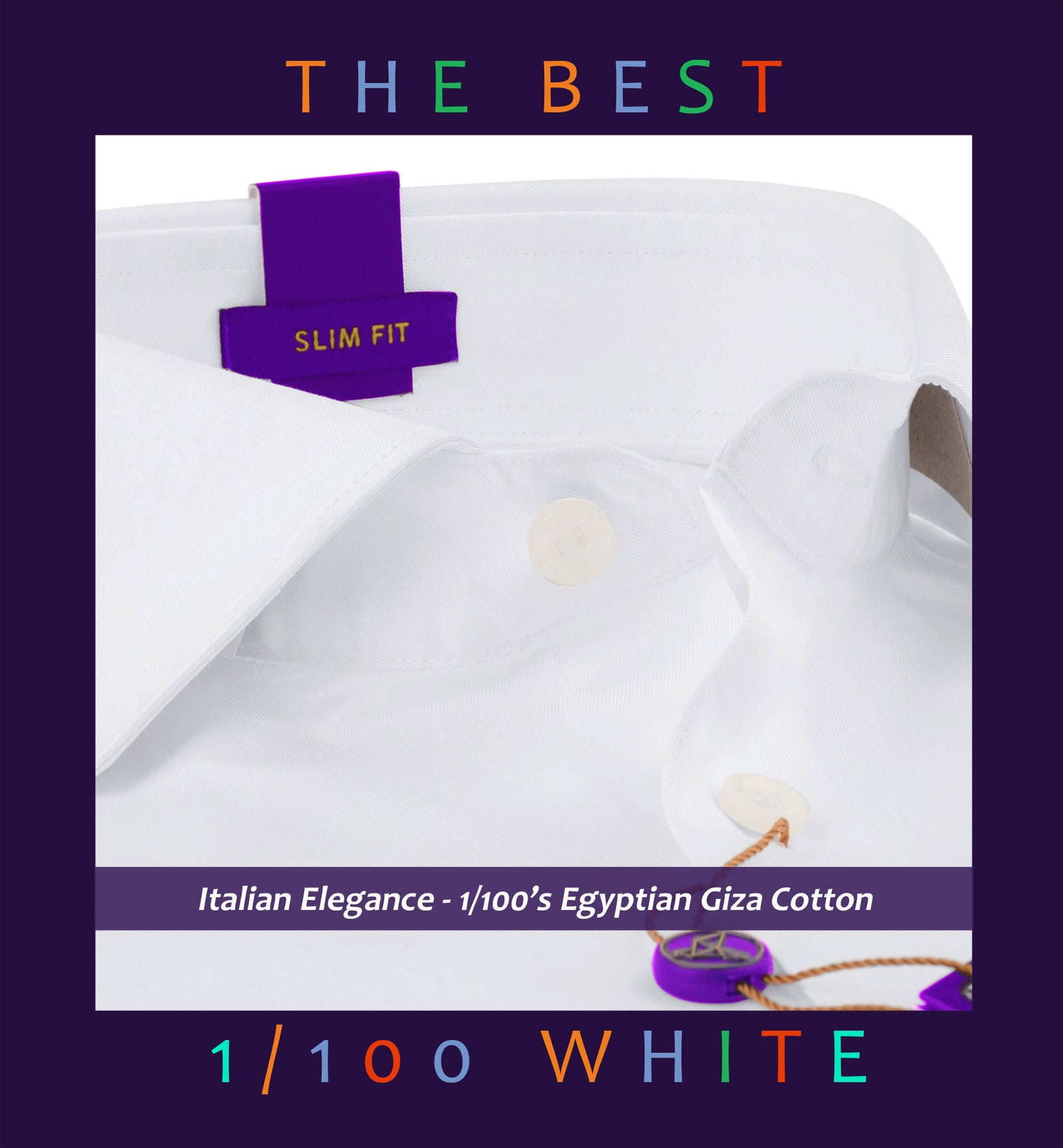 Slovenia- The Best Formal White- 1/100 Egyptian Giza Cotton