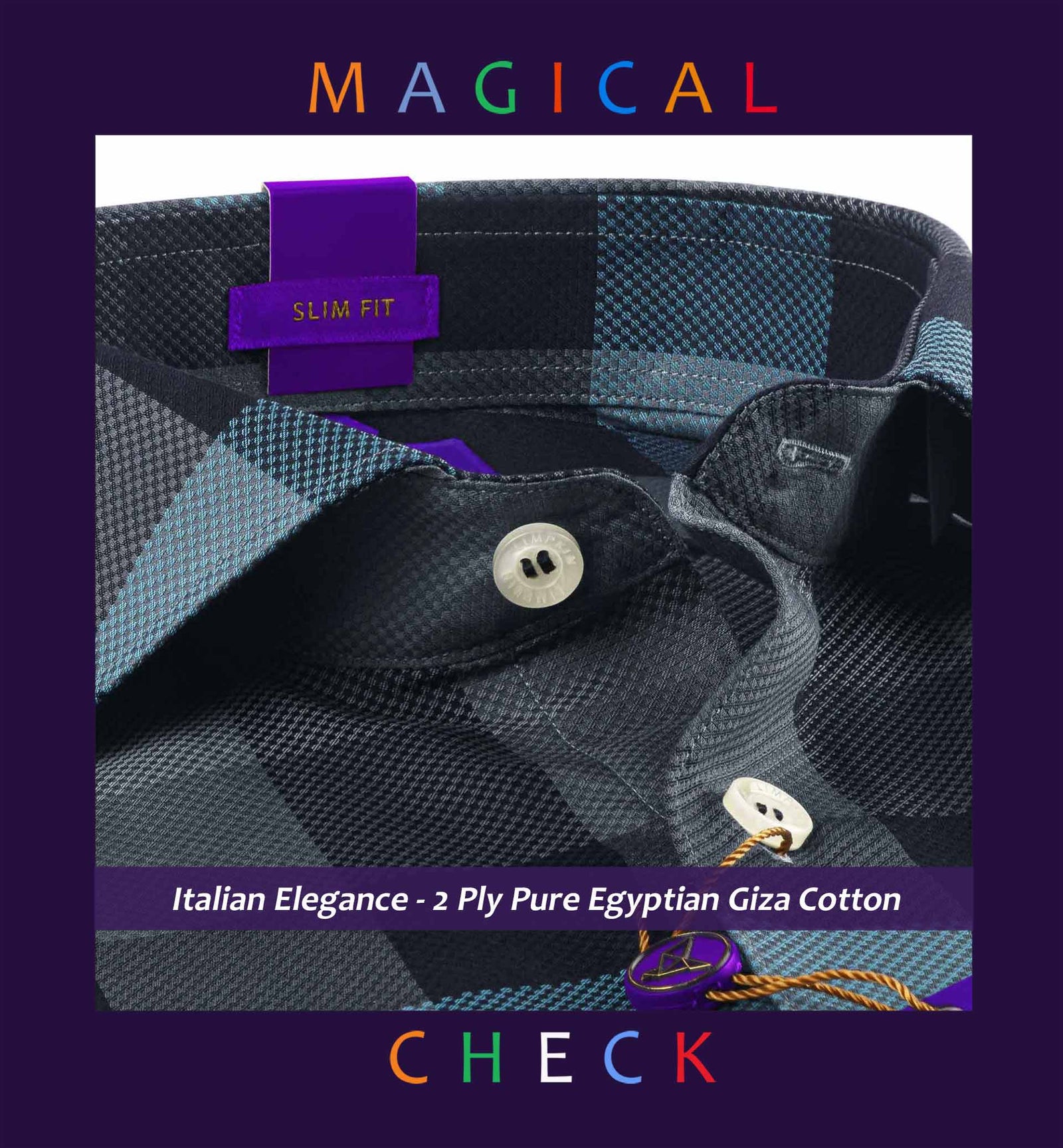 Cologne- Anchor Grey & Teal Check