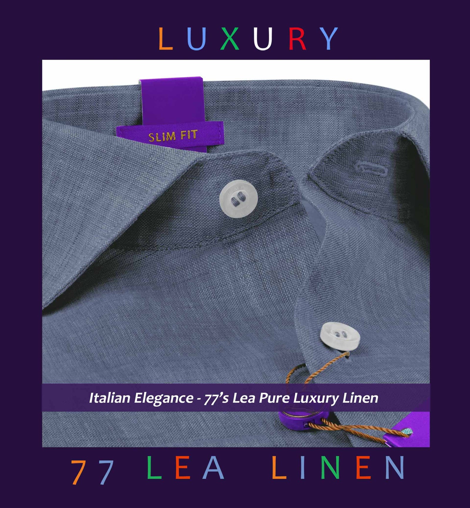 Devon- Flint Grey Solid Linen