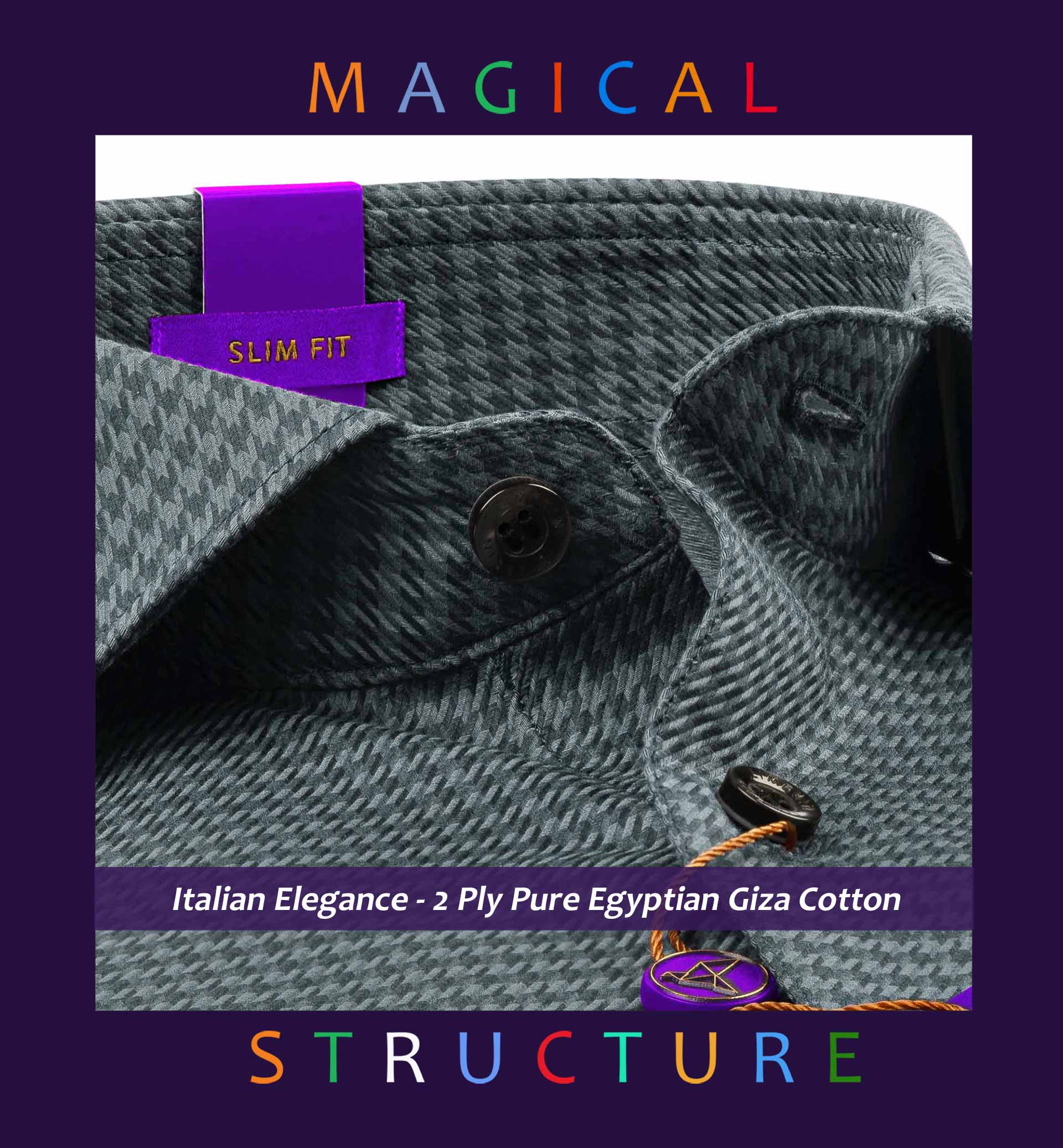 Modesto-Flint Grey & Anchor Structure | Premium Shirts for Men-Limpkin