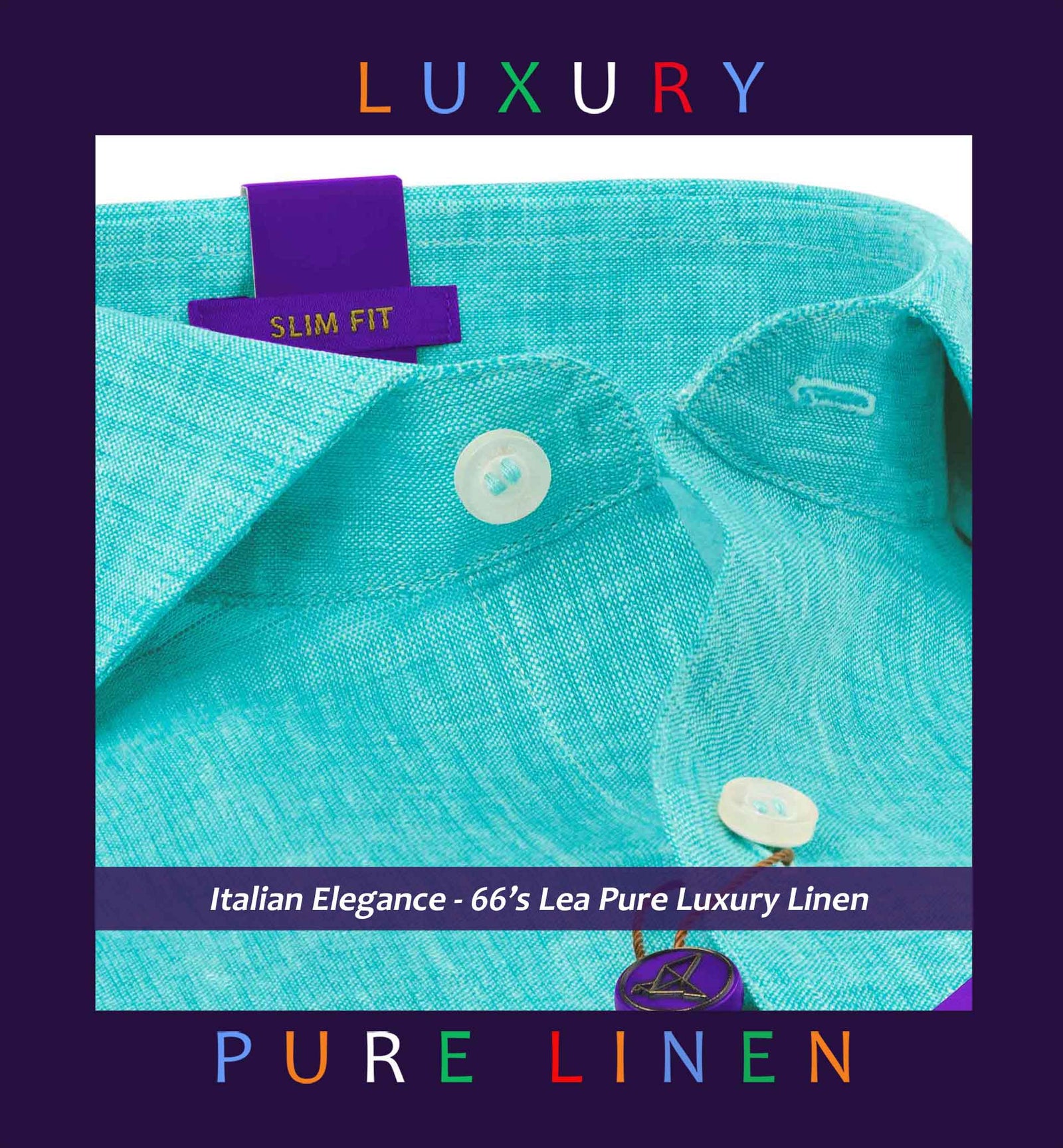 Ascona- Turquoise Blue Solid Linen