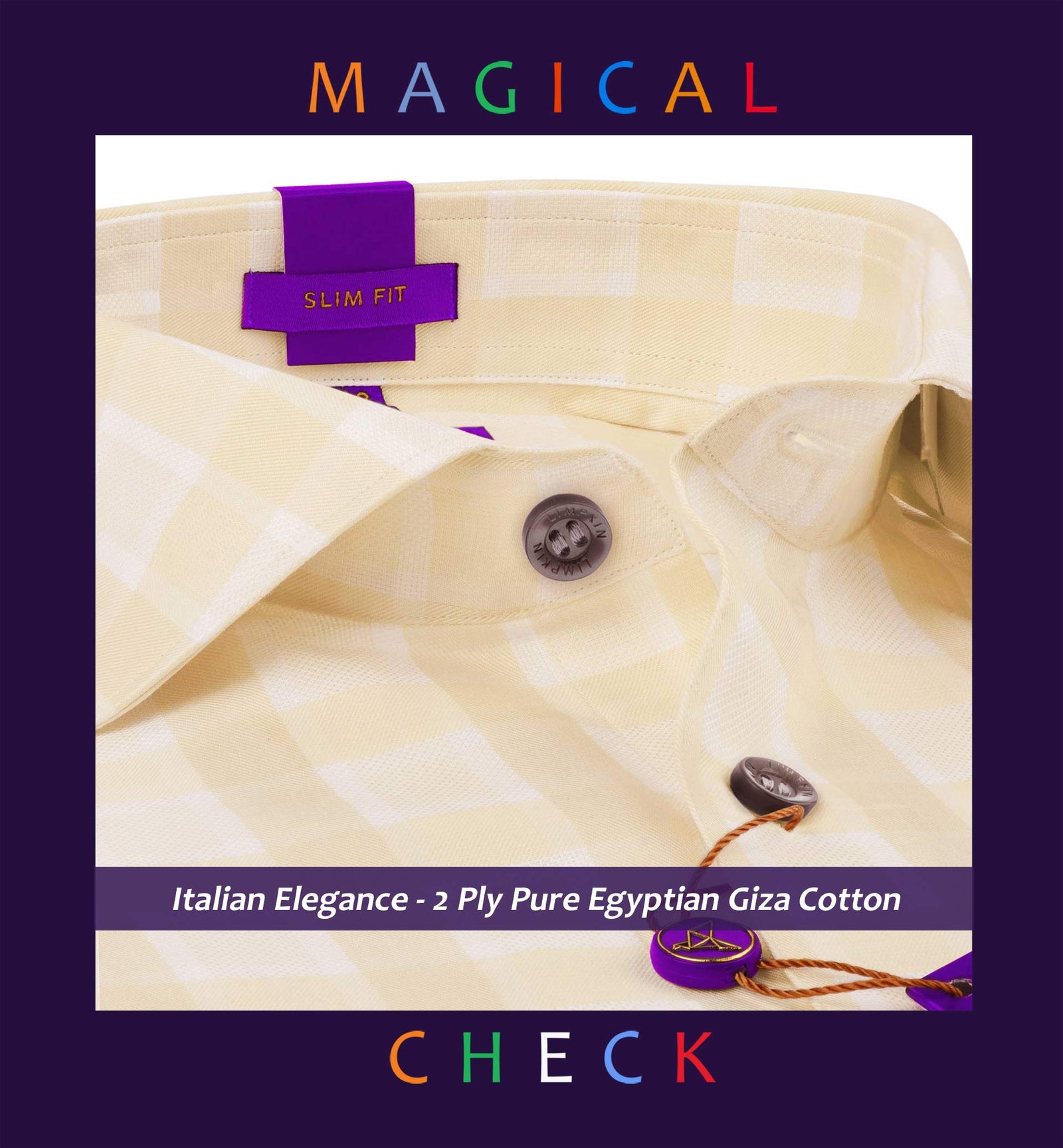 Arlington- Beige & White Check with Contrast Details