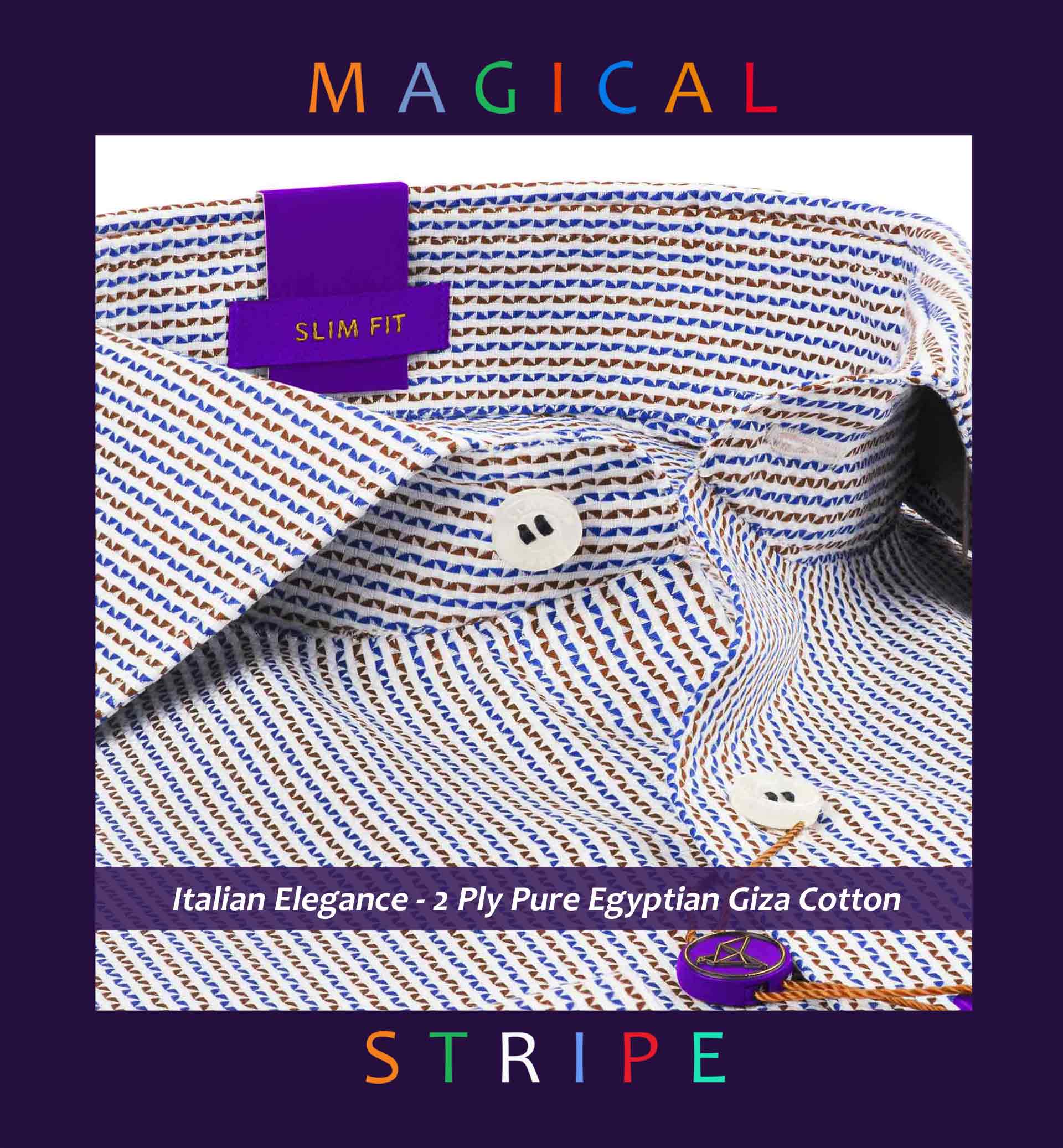Bolivia- Royal Blue & Burgundy Stripe