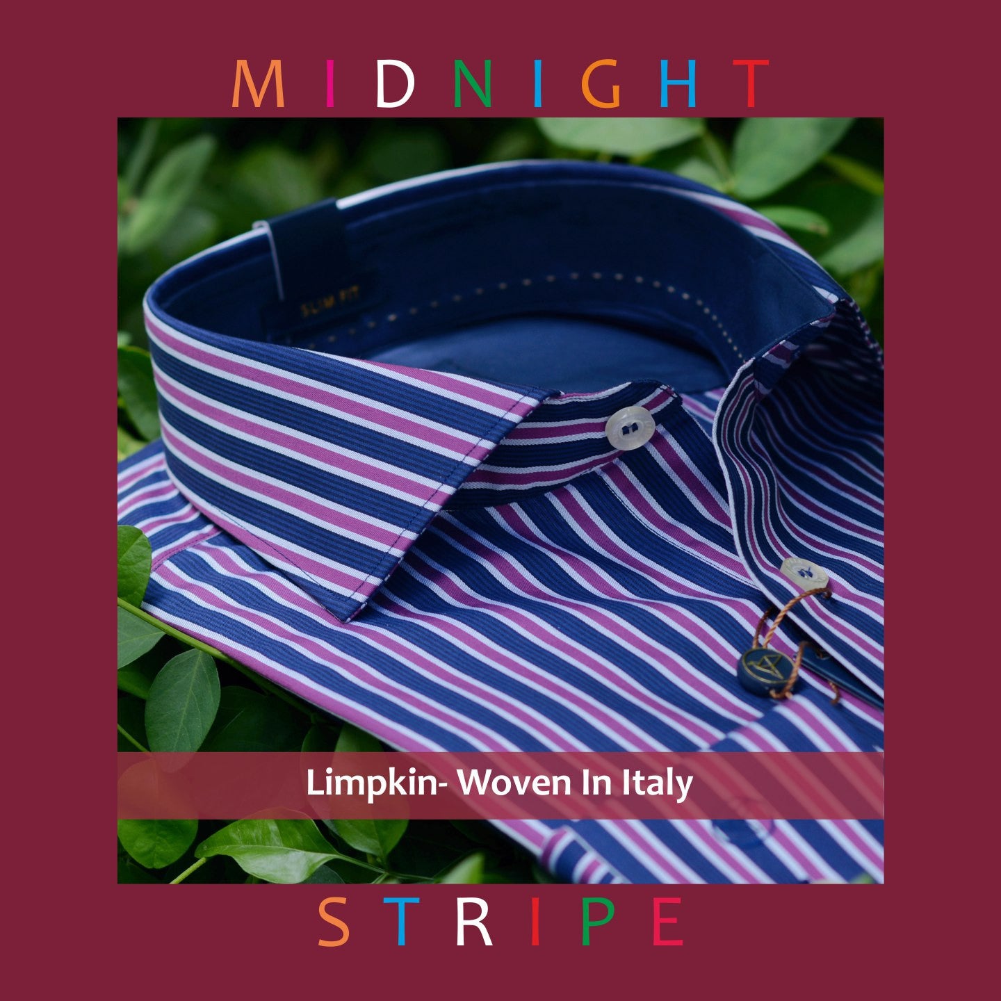 Newburgh- Navy Blue & Magenta Stripe