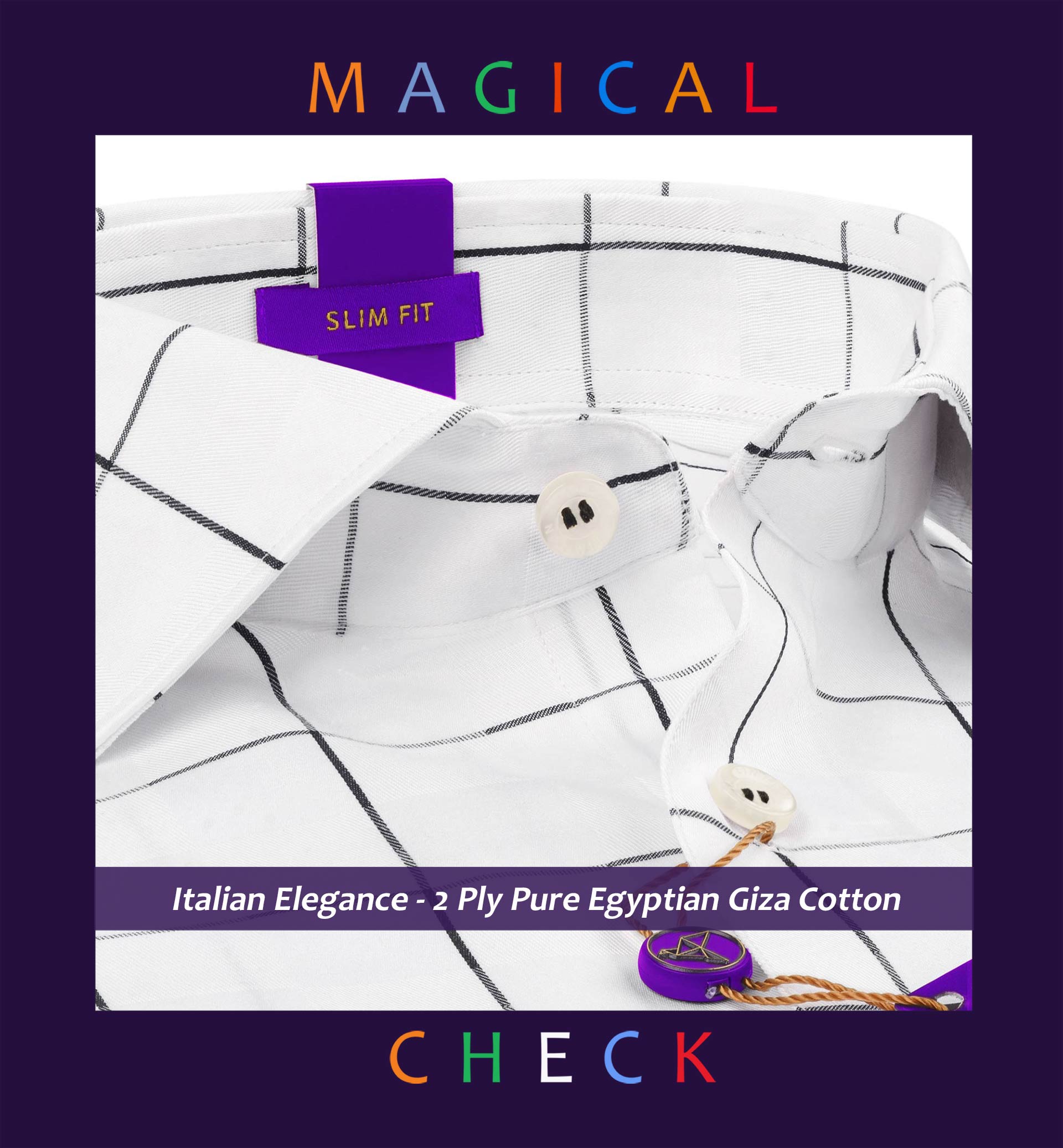 Lancaster- White & Black Magical Check