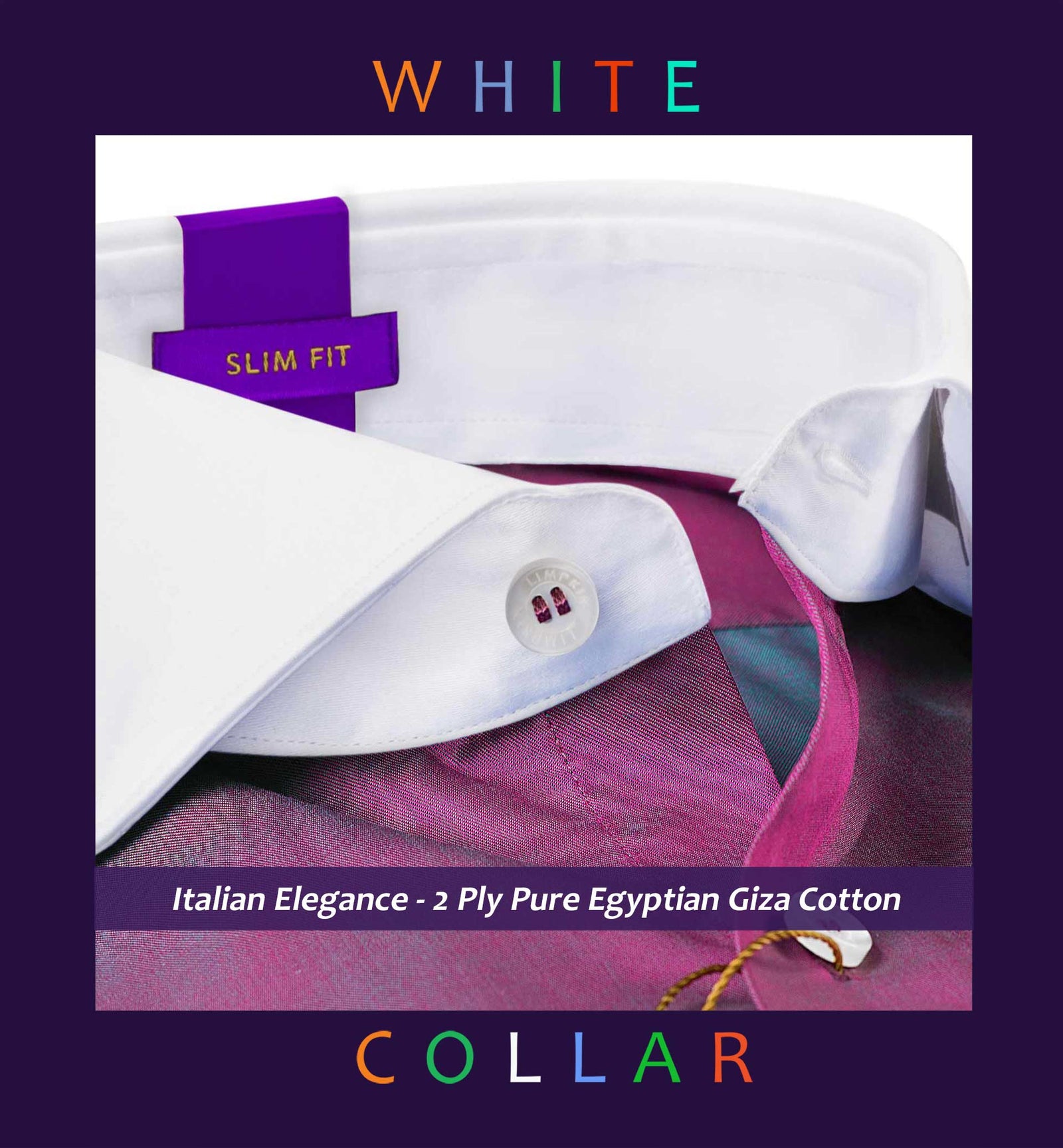 Pasadena- Magenta Solid Twill- White Collar