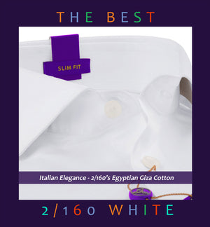 Santillana- The Best Formal White- 2/160 Egyptian Giza Cotton