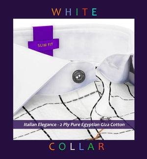Nostrand- White & Black Check- White Collar