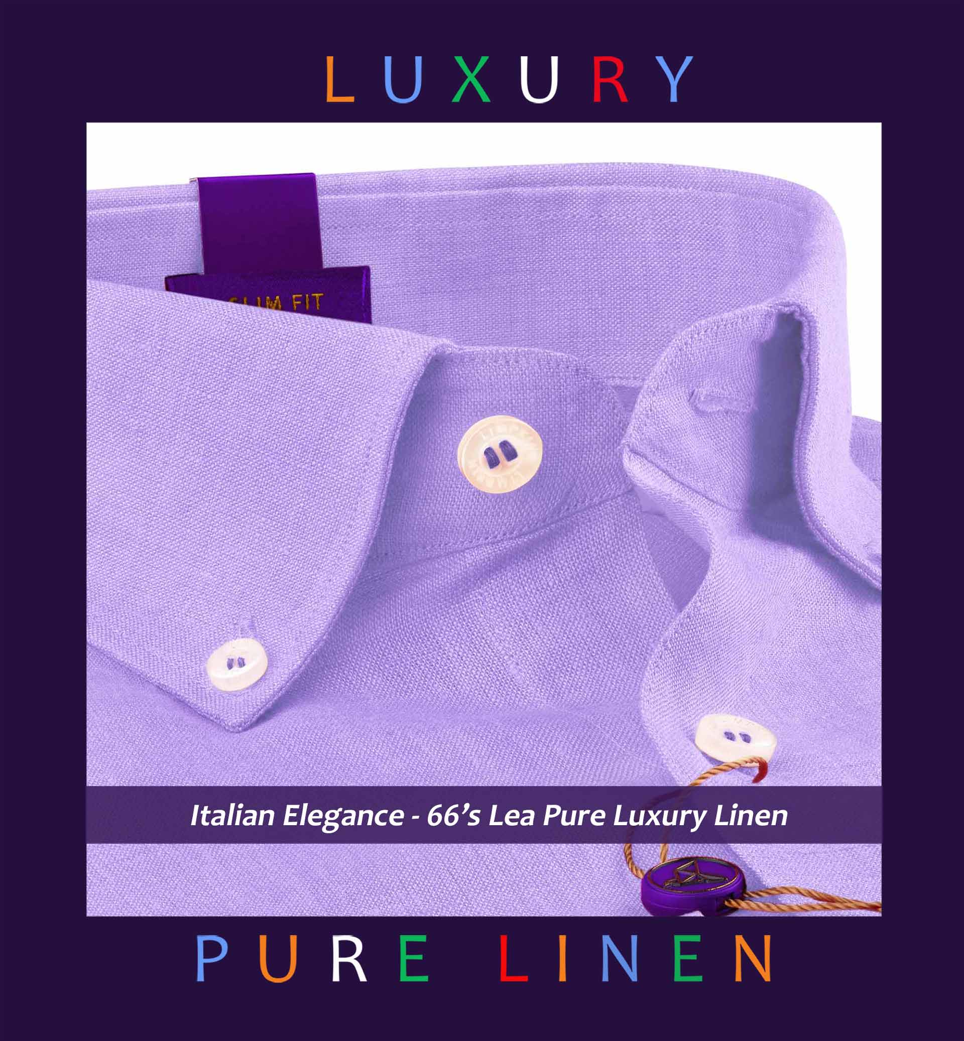 Norris- Lavender Solid Linen- Button Down