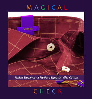 Vianden- Burgundy & Beige Magical Check