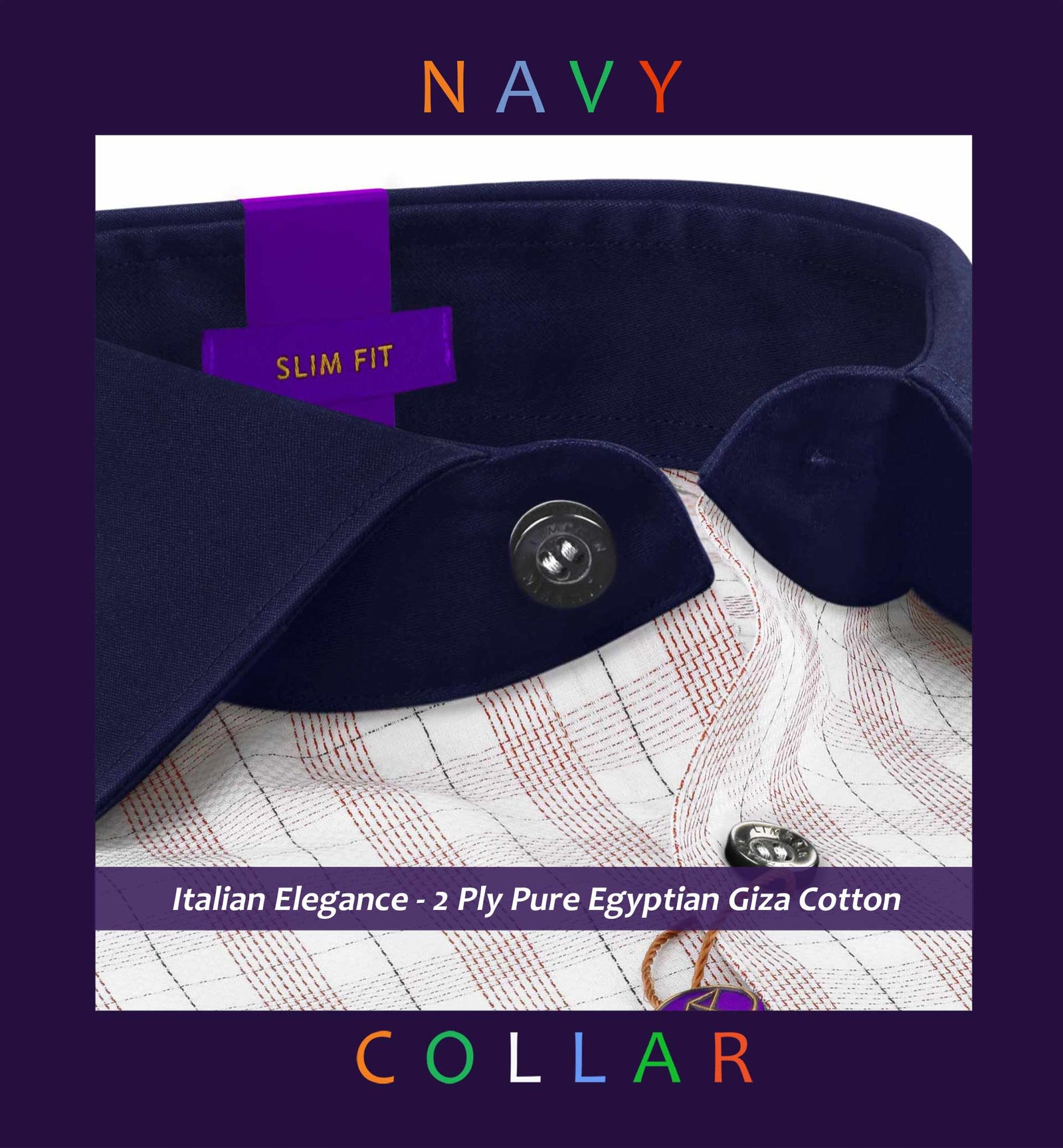 Portugal- Mulberry Burgundy & White Check- Navy Collar