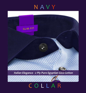 Monaco- Cobalt Blue Structure- Navy Collar