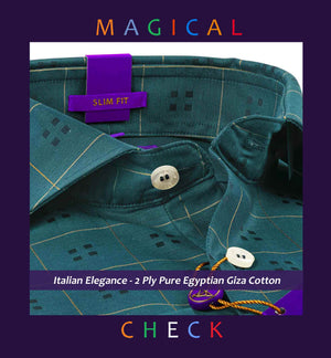 Cairoli- Emerald Green & Beige Check