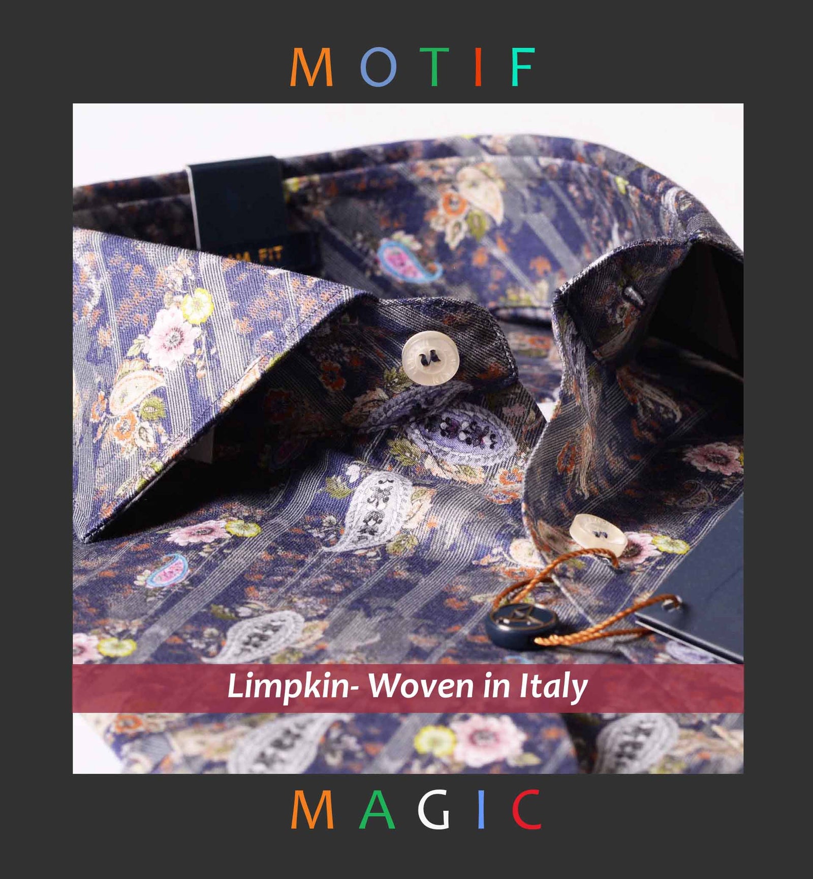 Portofino- Navy & Lilac Paisley Print
